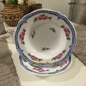 Vintage Copelans Spode Soup Plate Floral England